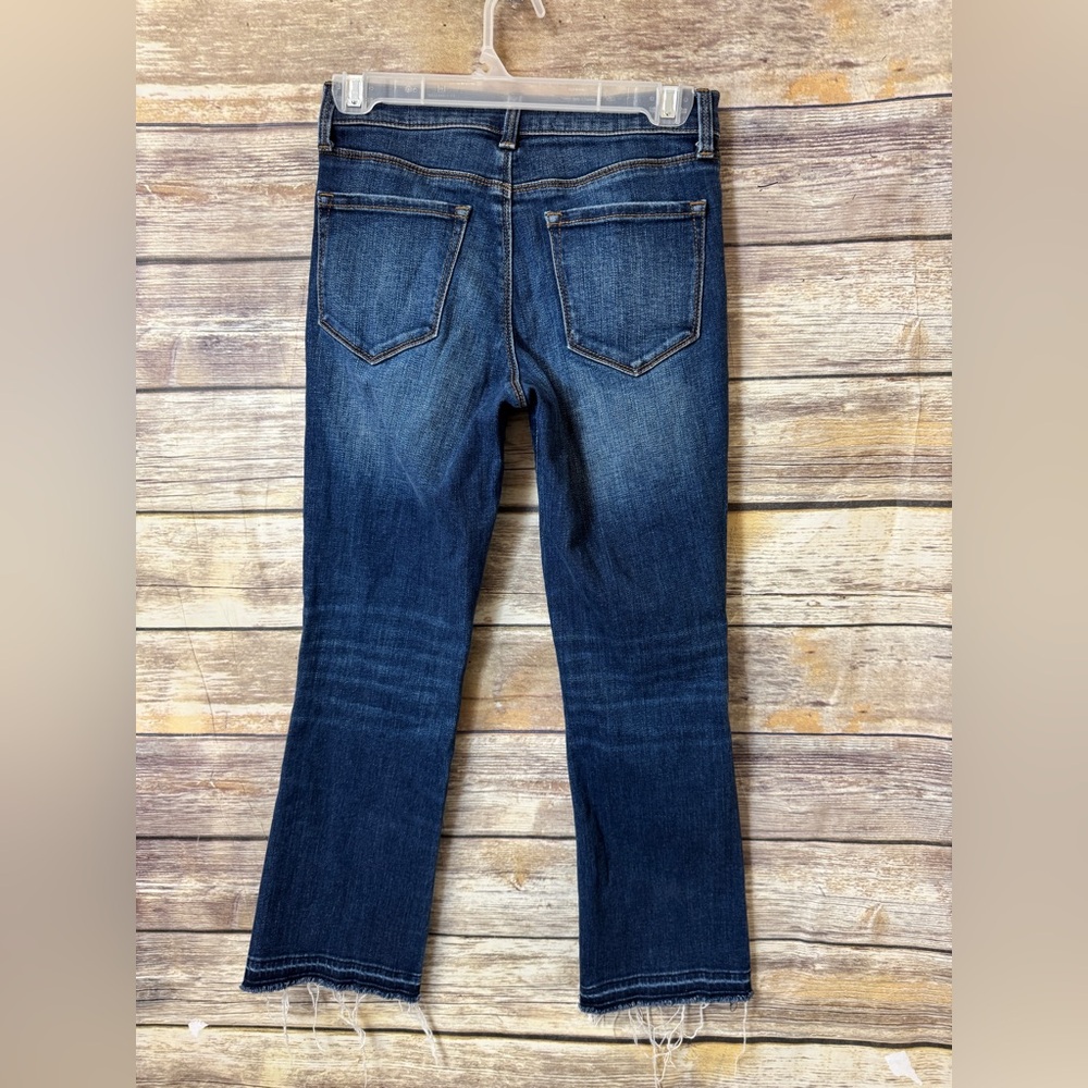 J Brand Jeans 25 Selena Raw Released Hem Kick Flare Mid Rise Stretch Crop Capri - Picture 5 of 9